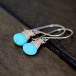 Load image into Gallery viewer, Turquoise Drop Earrings
